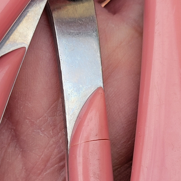 Fiesta Rose Swirl Flatware ~ Post-86 Retired Item ~  Fiestaware ~ 6 Pcs - Picture 13 of 14